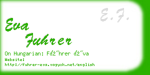 eva fuhrer business card